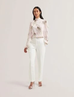 Ted Baker Printed Tie Neck Balloon Sleeve Blouse -Marks And Spencer Shop Printed Tie Neck Balloon Sleeve Blouse 2