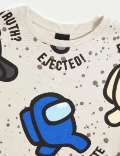 Pure Cotton Among Us™ Pyjamas (7-16 Yrs) -Marks And Spencer Shop Pure Cotton Among Us Pyjamas 7 16 Yrs 1 4