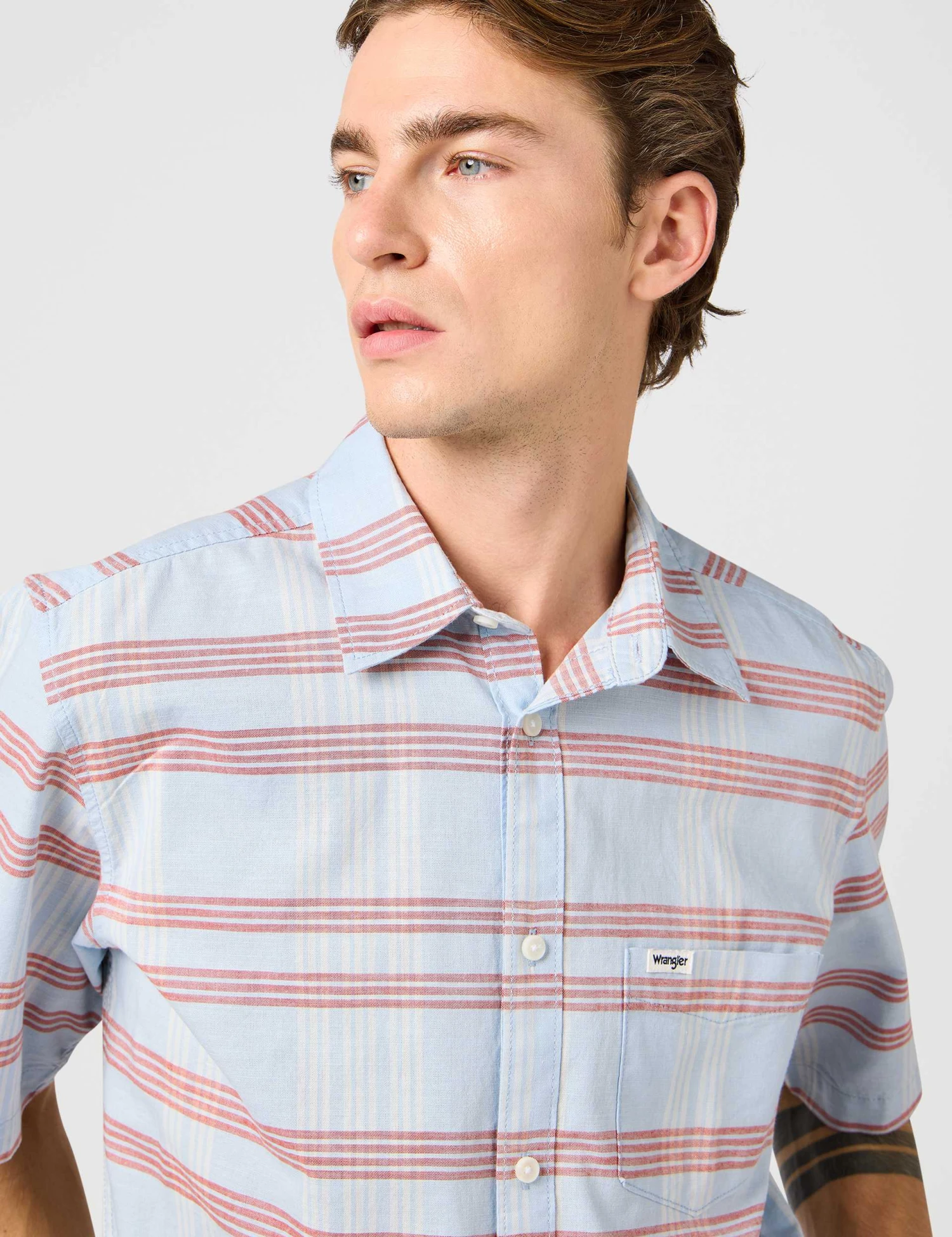Wrangler Pure Cotton Check Short Sleeve Shirt 4 Wrangler Pure Cotton Check Short Sleeve Shirt - Image 4