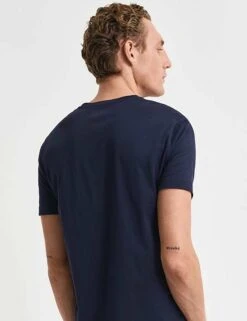 Gant Pure Cotton Crew Neck Lounge T-Shirt 10 Gant Pure Cotton Crew Neck Lounge T-Shirt -Marks And Spencer Shop Pure Cotton Crew Neck Lounge T Shirt 2