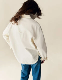 Pure Cotton Denim Collared Cutwork Shirt -Marks And Spencer Shop Pure Cotton Denim Collared Cutwork Shirt 4