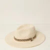 Pure Cotton Embellished Fedora Hat