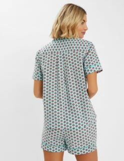 Accessorize Pure Cotton Fan Print Shortie Set 10 Accessorize Pure Cotton Fan Print Shortie Set -Marks And Spencer Shop Pure Cotton Fan Print Shortie Set 2