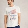 WHITE STUFF Pure Cotton Fish Graphic T-Shirt