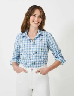 Pure Cotton Floral Button Through Shirt