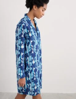 Pure Cotton Floral Nightshirt -Marks And Spencer Shop Pure Cotton Floral Nightshirt 3