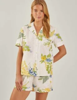 Accessorize Pure Cotton Floral Print Shorts Pyjama Set