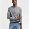 Gant Pure Cotton Funnel Neck Half Zip Jumper -Marks And Spencer Shop Pure Cotton Funnel Neck Half Zip Jumper