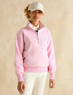 Joules Pure Cotton Half Zip Sweatshirt
