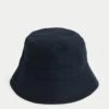 Pure Cotton Herringbone Bucket Hat -Marks And Spencer Shop Pure Cotton Herringbone Bucket Hat