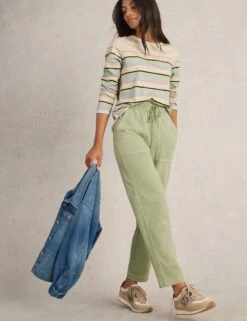 WHITE STUFF Pure Cotton Jersey Joggers