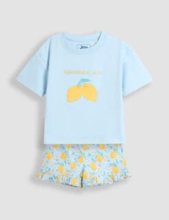Pure Cotton Lemon Pyjamas (1-6 Yrs)