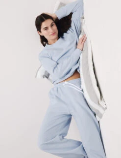 Pure Cotton Loopback Pyjama Bottoms -Marks And Spencer Shop Pure Cotton Loopback Pyjama Bottoms 3