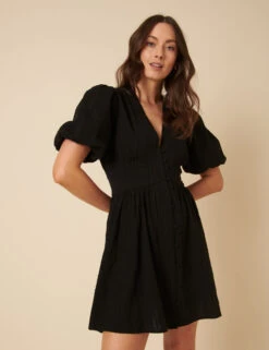Pure Cotton Midi Smock Dress
