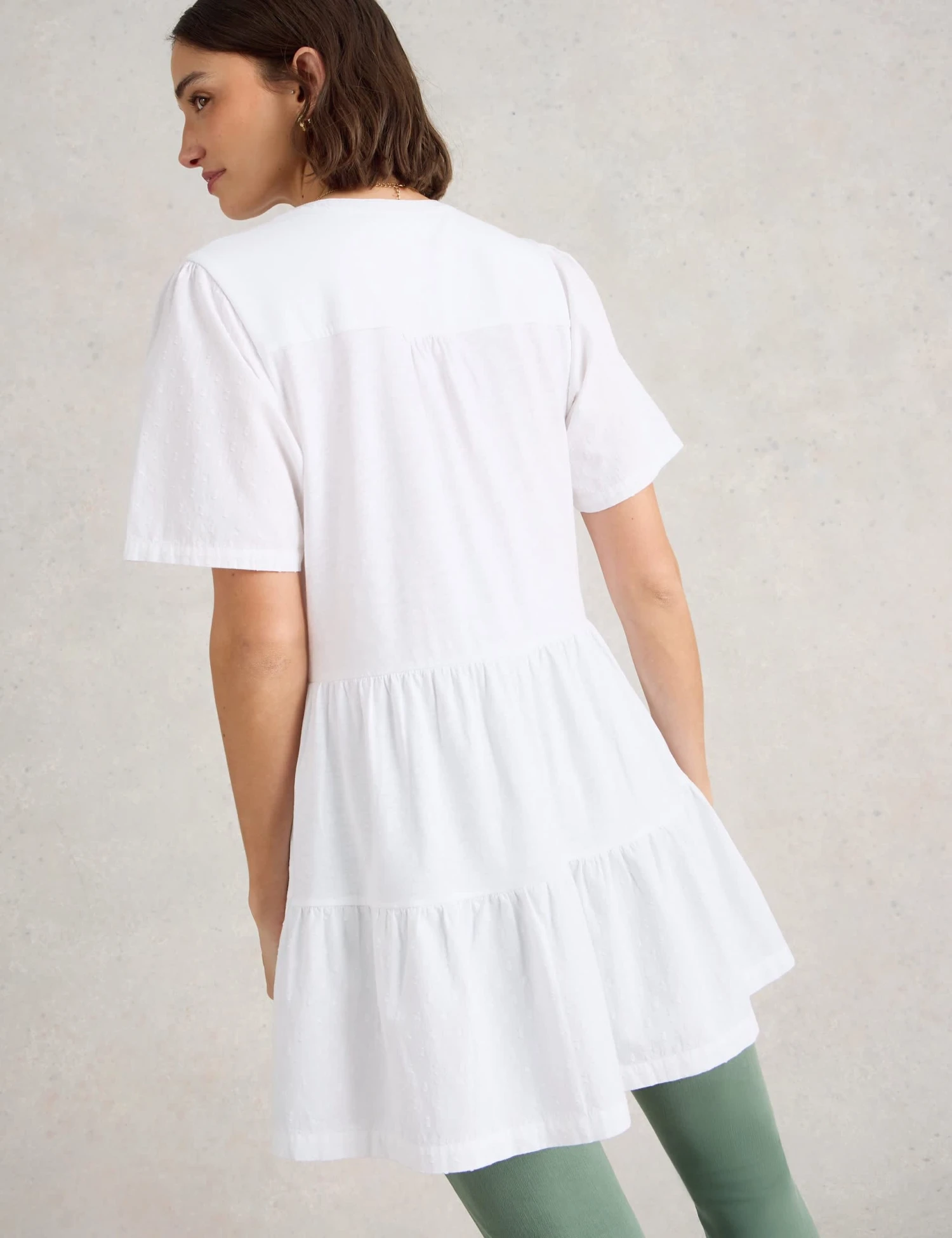 WHITE STUFF Pure Cotton Notch Neck Tunic 4 WHITE STUFF Pure Cotton Notch Neck Tunic - Image 4