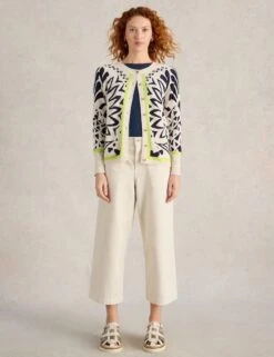 WHITE STUFF Pure Cotton Printed Button Front Cardigan -Marks And Spencer Shop Pure Cotton Printed Button Front Cardigan 2