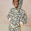Pure Cotton Printed Oversized Zip Hoodie (2-8 Yrs) -Marks And Spencer Shop Pure Cotton Printed Oversized Zip Hoodie 2 8 Yrs