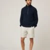 Pure Cotton Ribbed Quarter Zip Jumper -Marks And Spencer Shop Pure Cotton Ribbed Quarter Zip Jumper