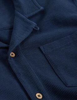 WHITE STUFF Pure Cotton Ribbed Short Sleeve Shirt -Marks And Spencer Shop Pure Cotton Ribbed Short Sleeve Shirt 5