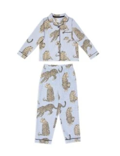 Pure Cotton Seersucker Leopard Pyjamas (1-12 Yrs)