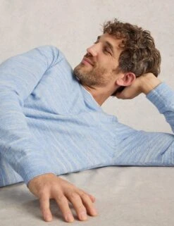 WHITE STUFF Pure Cotton Space Dye Crew Neck Jumper -Marks And Spencer Shop Pure Cotton Space Dye Crew Neck Jumper 4