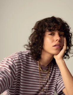 Pure Cotton Striped Oversized Boxy T-Shirt -Marks And Spencer Shop Pure Cotton Striped Oversized Boxy T Shirt 4