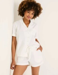 Pure Cotton Textured Shortie Set