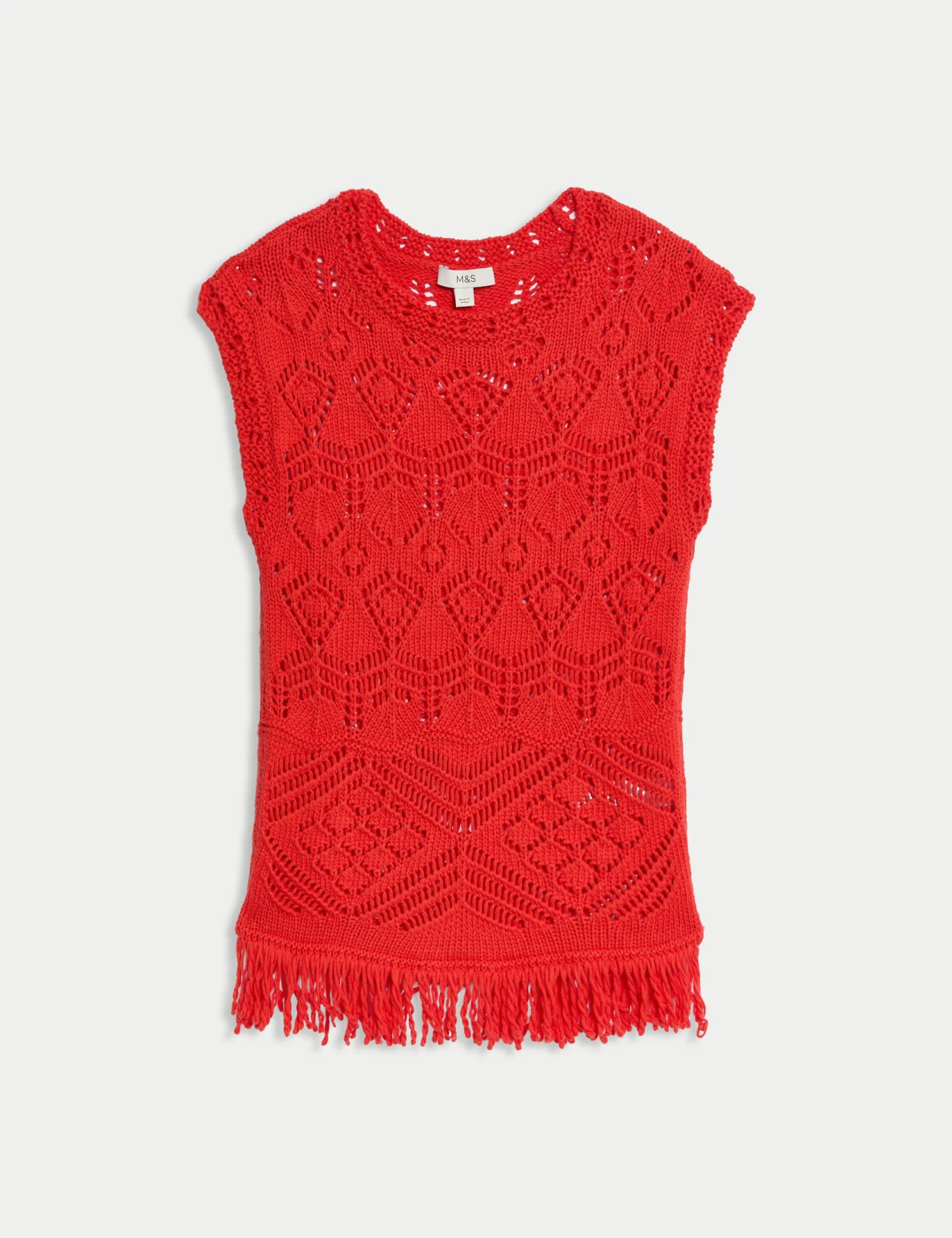 Pure Cotton Textured Slim Fit Knitted Top 2 Pure Cotton Textured Slim Fit Knitted Top - Image 2