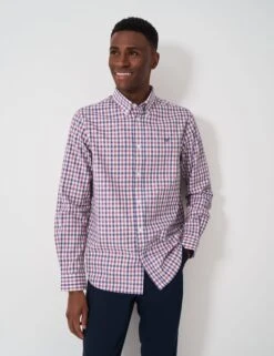 Pure Cotton Twill Check Oxford Shirt