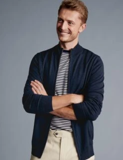 Pure Extra Fine Merino Wool Zip Up Cardigan -Marks And Spencer Shop Pure Extra Fine Merino Wool Zip Up Cardigan 3