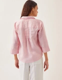 MONSOON Pure Linen Collared Blouse -Marks And Spencer Shop Pure Linen Collared Blouse 1
