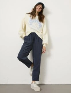 Pure Lyocell Elasticated Waist Trousers