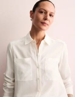 Jaeger Pure Silk Collared Button Through Shirt 17 Jaeger Pure Silk Collared Button Through Shirt -Marks And Spencer Shop Pure Silk Collared Button Through Shirt 3