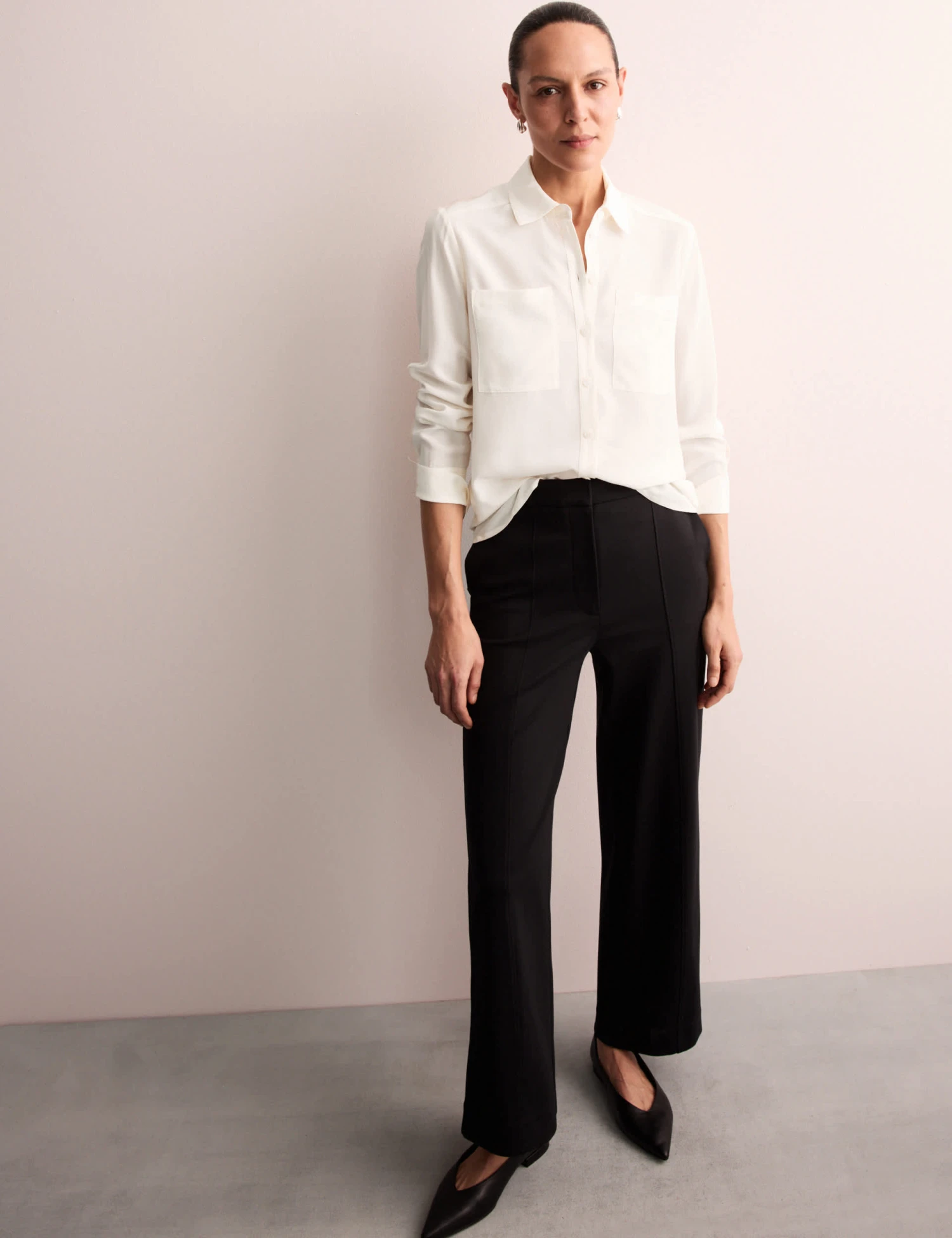 Jaeger Pure Silk Collared Button Through Shirt 5 Jaeger Pure Silk Collared Button Through Shirt - Image 5