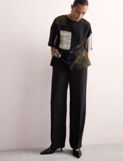 Jaeger Pure Wool Straight Leg Trousers