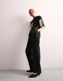 Jaeger Pure Wool Straight Leg Trousers 19 Jaeger Pure Wool Straight Leg Trousers -Marks And Spencer Shop Pure Wool Straight Leg Trousers 3