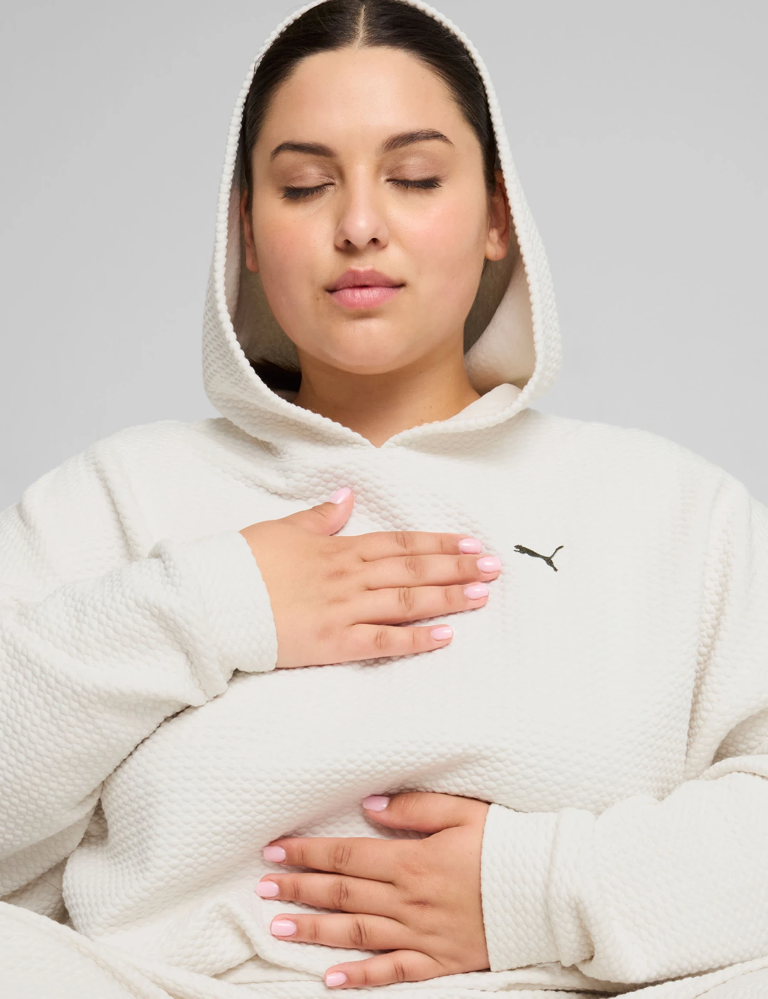 Puma Q4 Studio Cotton Blend Textured Hoodie 6 Puma Q4 Studio Cotton Blend Textured Hoodie - Image 6