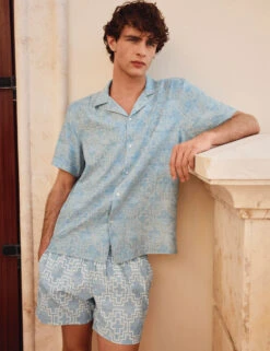 Quick Dry Geo Textured Swim Shorts 18 Quick Dry Geo Textured Swim Shorts -Marks And Spencer Shop Quick Dry Geo Textured Swim Shorts 5