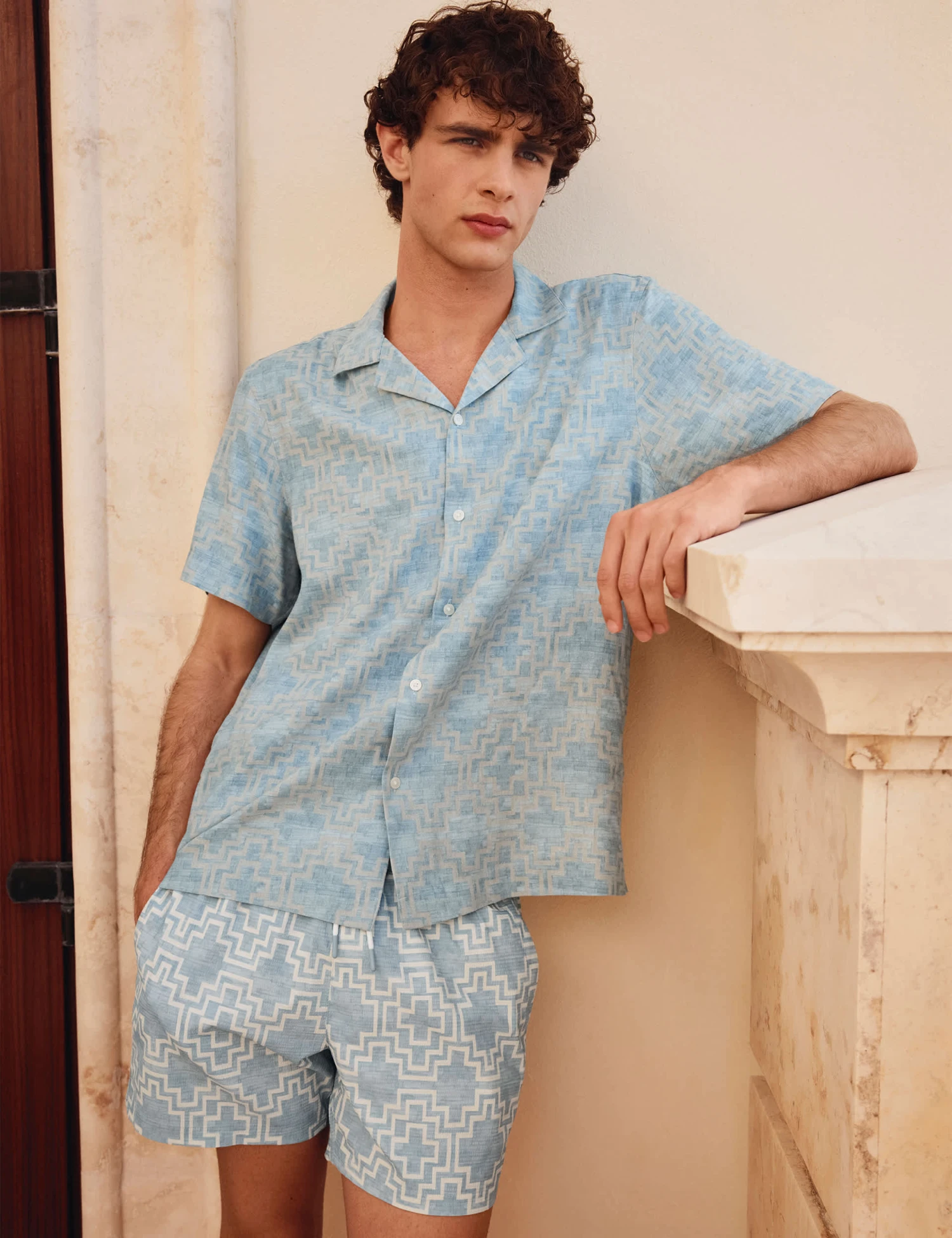 Quick Dry Geo Textured Swim Shorts 6 Quick Dry Geo Textured Swim Shorts - Image 6