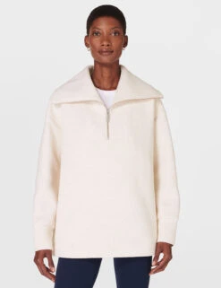 Sweaty Betty Radiant Ribbed Collared Half Zip Sweatshirt