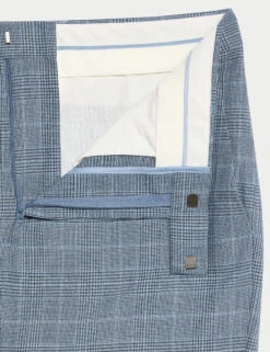 Regular Fit Check Suit Trousers -Marks And Spencer Shop Regular Fit Check Suit Trousers 2