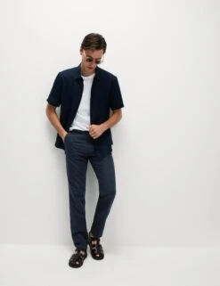 Regular Fit Cotton Linen Blend Chinos