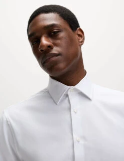 Regular Fit Luxury Cotton Twill Shirt -Marks And Spencer Shop Regular Fit Luxury Cotton Twill Shirt 3