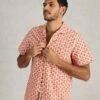 WHITE STUFF Regular Fit Pure Cotton Geometric Shirt