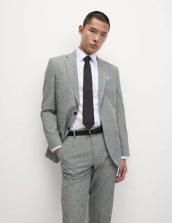 Regular Fit Textured Puppytooth Suit Jacket -Marks And Spencer Shop Regular Fit Textured Puppytooth Suit Jacket 5
