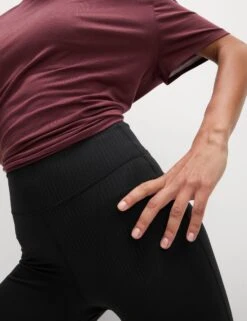 Ribbed High Waisted Flared Yoga Leggings 22 Ribbed High Waisted Flared Yoga Leggings -Marks And Spencer Shop Ribbed High Waisted Flared Yoga Leggings 2