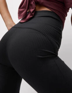 Ribbed High Waisted Flared Yoga Leggings 24 Ribbed High Waisted Flared Yoga Leggings -Marks And Spencer Shop Ribbed High Waisted Flared Yoga Leggings 4