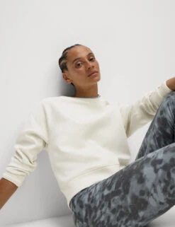 Round Neck Relaxed Yoga Crop Sweatshirt 17 Round Neck Relaxed Yoga Crop Sweatshirt -Marks And Spencer Shop Round Neck Relaxed Yoga Crop Sweatshirt 2