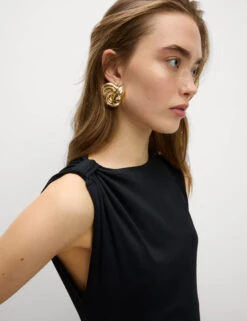 Round Neck Ruched Midi Bodycon Dress 13 Round Neck Ruched Midi Bodycon Dress -Marks And Spencer Shop Round Neck Ruched Midi Bodycon Dress 2