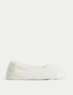 Faux Fur Ballerina Slippers With Freshfeet™